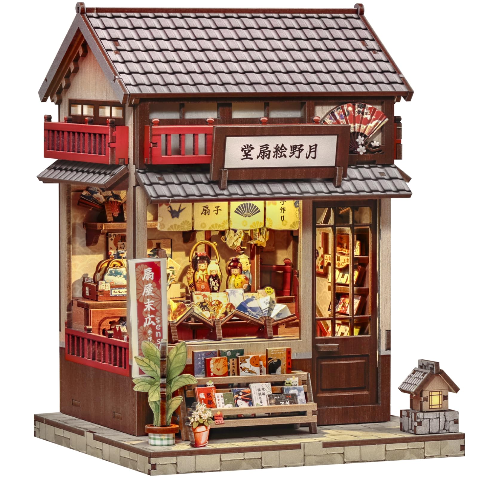 CUTEBEE Christmas Book Nook Kit - DIY Miniature House Dollhouse Kit for Adults, Teens, Booknook Tiny House Bookshelf Decor 3D Wooden Puzzle, Gifts for Family, Friends (Christmas Wish Store)
